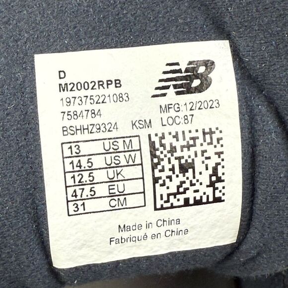 New Balance 2002R \'Blue Oasis\' athletic sneaker trainer shoes men’s size 13 main image 4